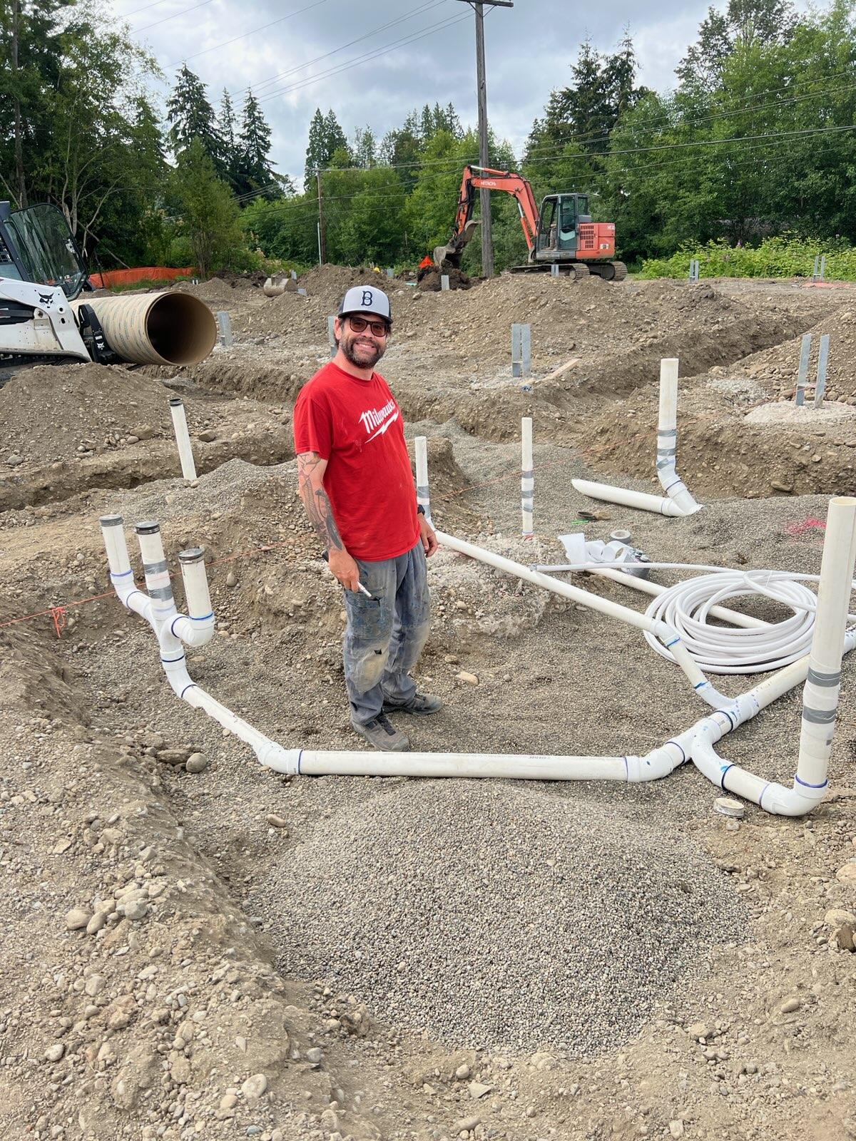 Ground Rough-In Under-Slab DWV Drainage System for New Residential Construction