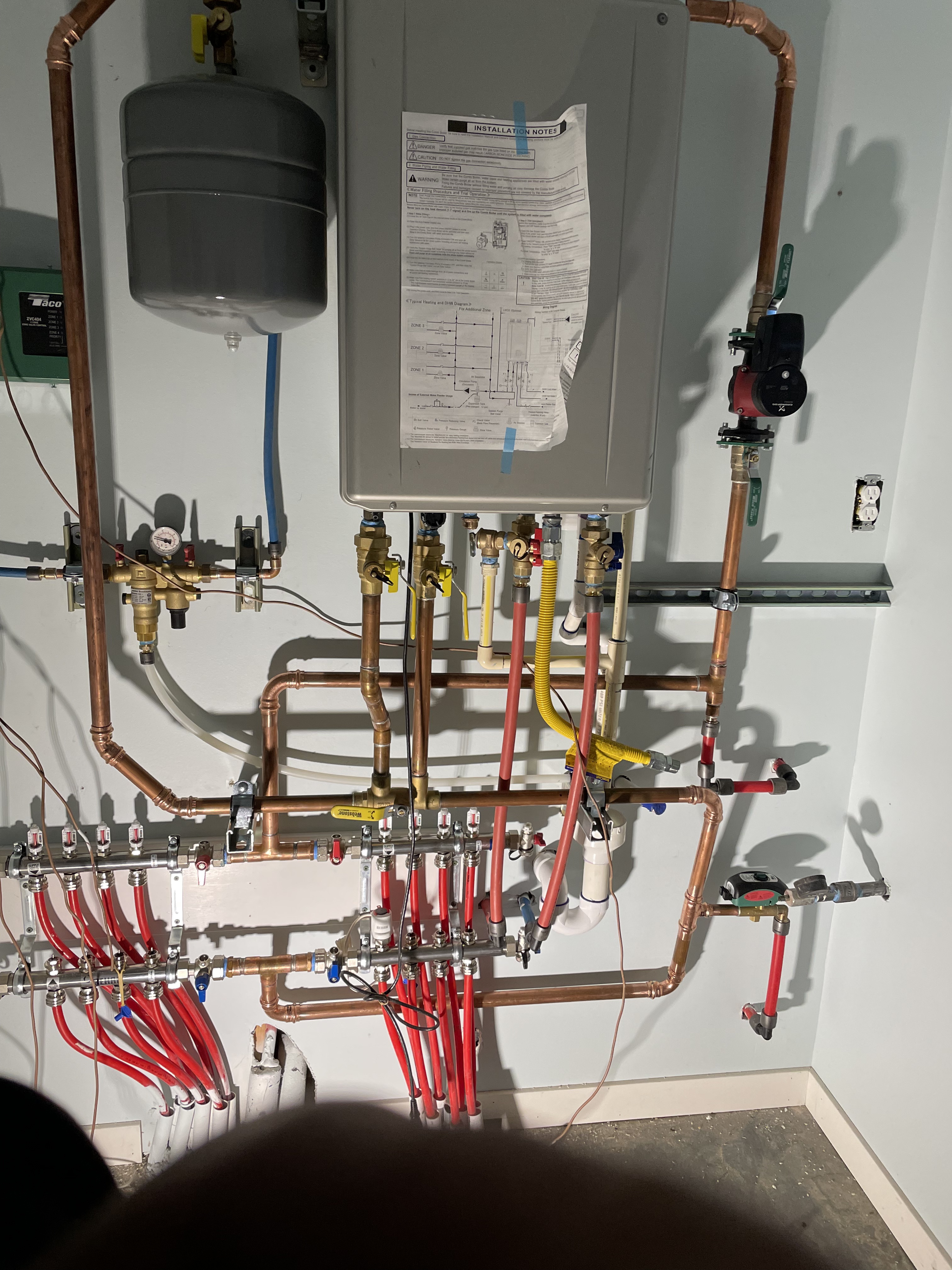 Hydronic System Circulator Loop & Control Valves (Detail Close-Up)